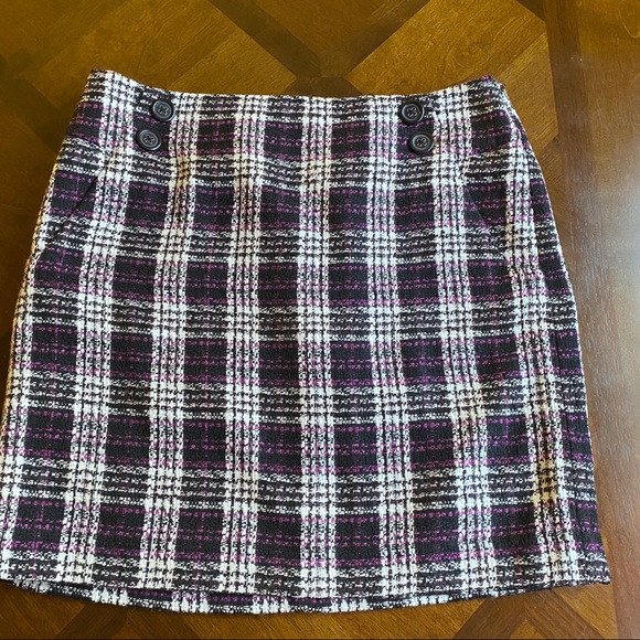 LOFT Dresses & Skirts - Ann Taylor Loft twill plaid skirt NWT